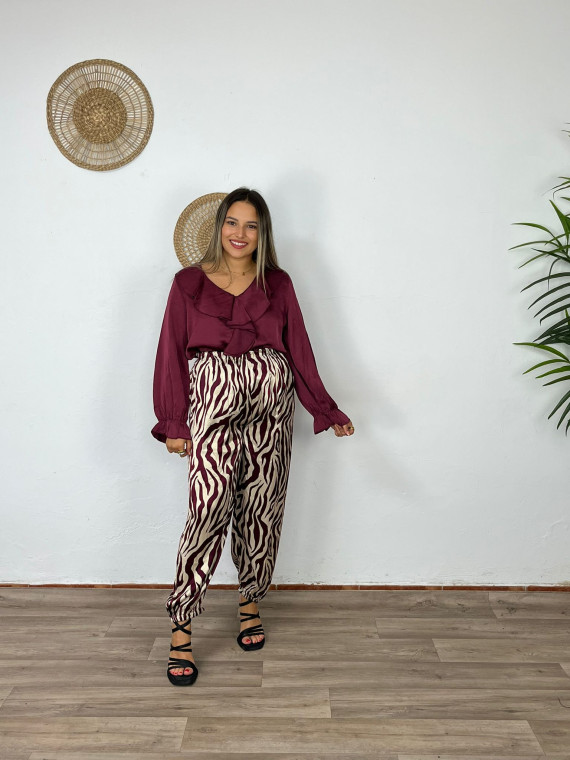 Pantalón Satinado Lunares Pequeño