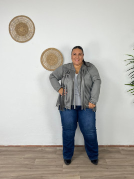 Chaqueta Antelina Flecos