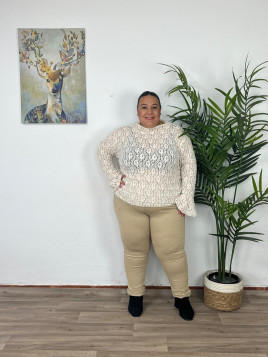 Camisa Encaje Volante Maxi