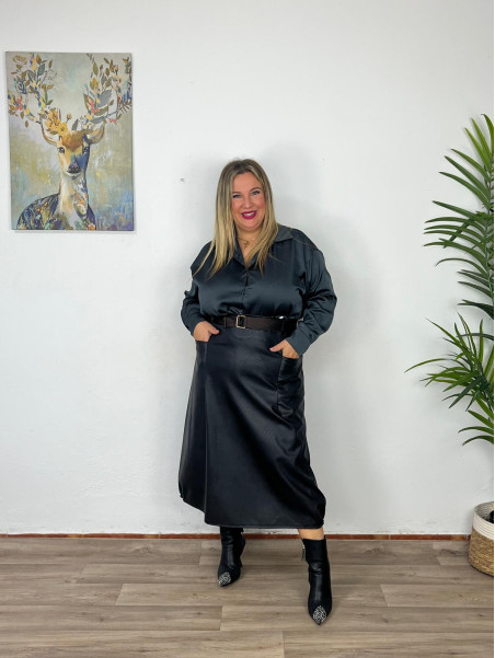 Camisa Encerada Maxi