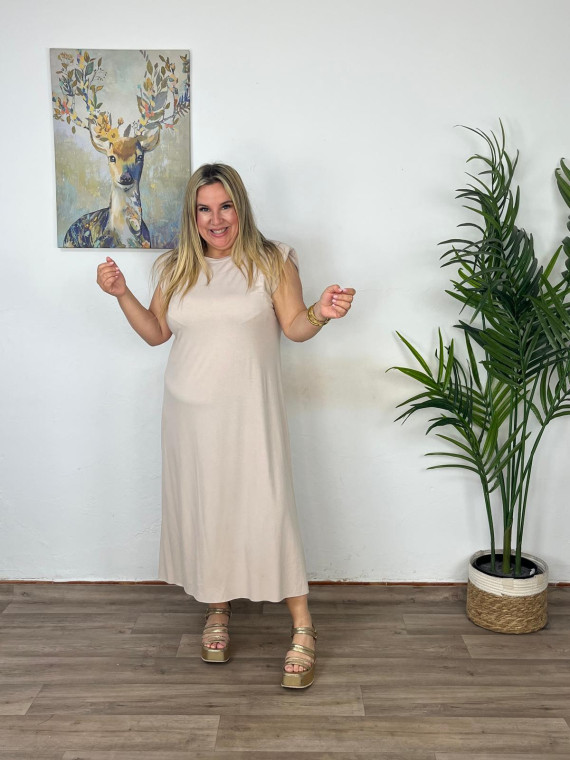 Vestido Hombrera Algodón