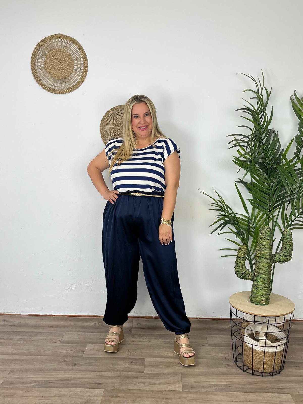 Camiseta Algodon Marinera Maxi
