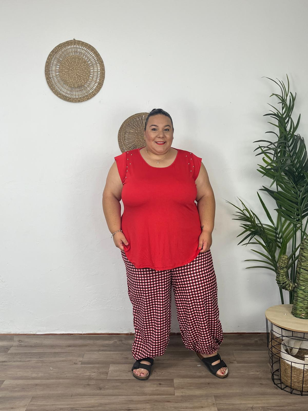 Pantalón Vichy Flúor Maxi