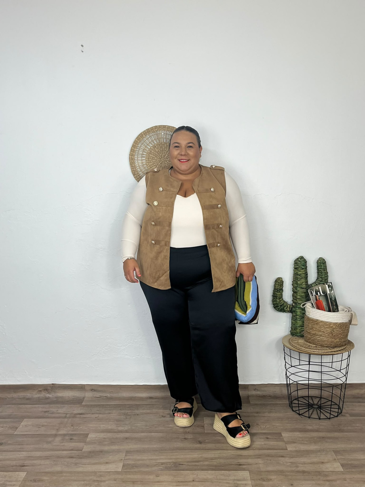 Chaqueta Antelina Sin Mangas