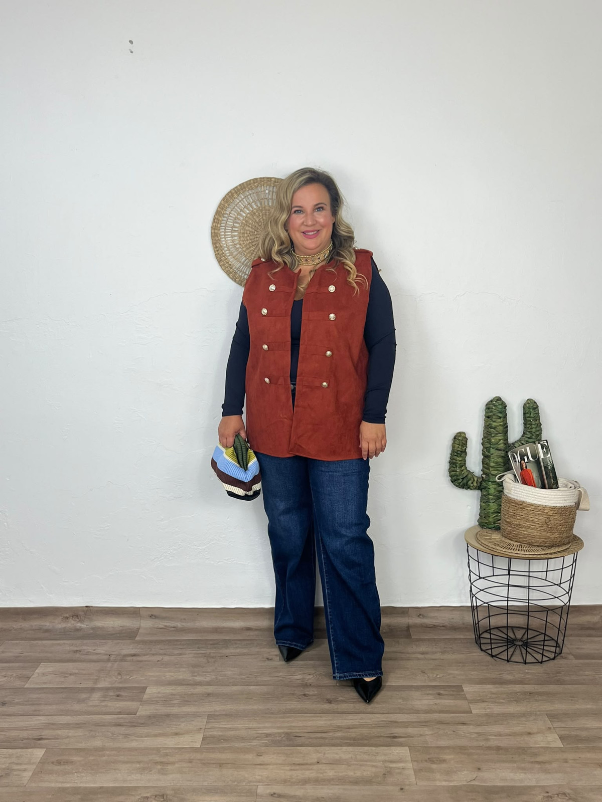 Chaqueta Antelina Sin Mangas