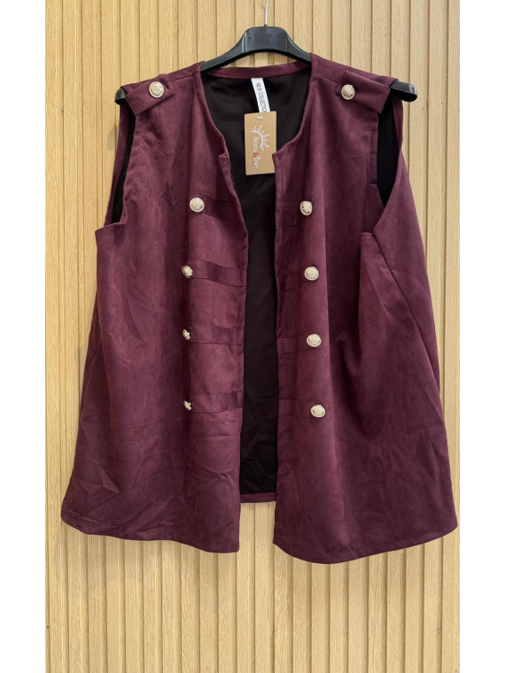 Chaqueta Antelina Sin Mangas
